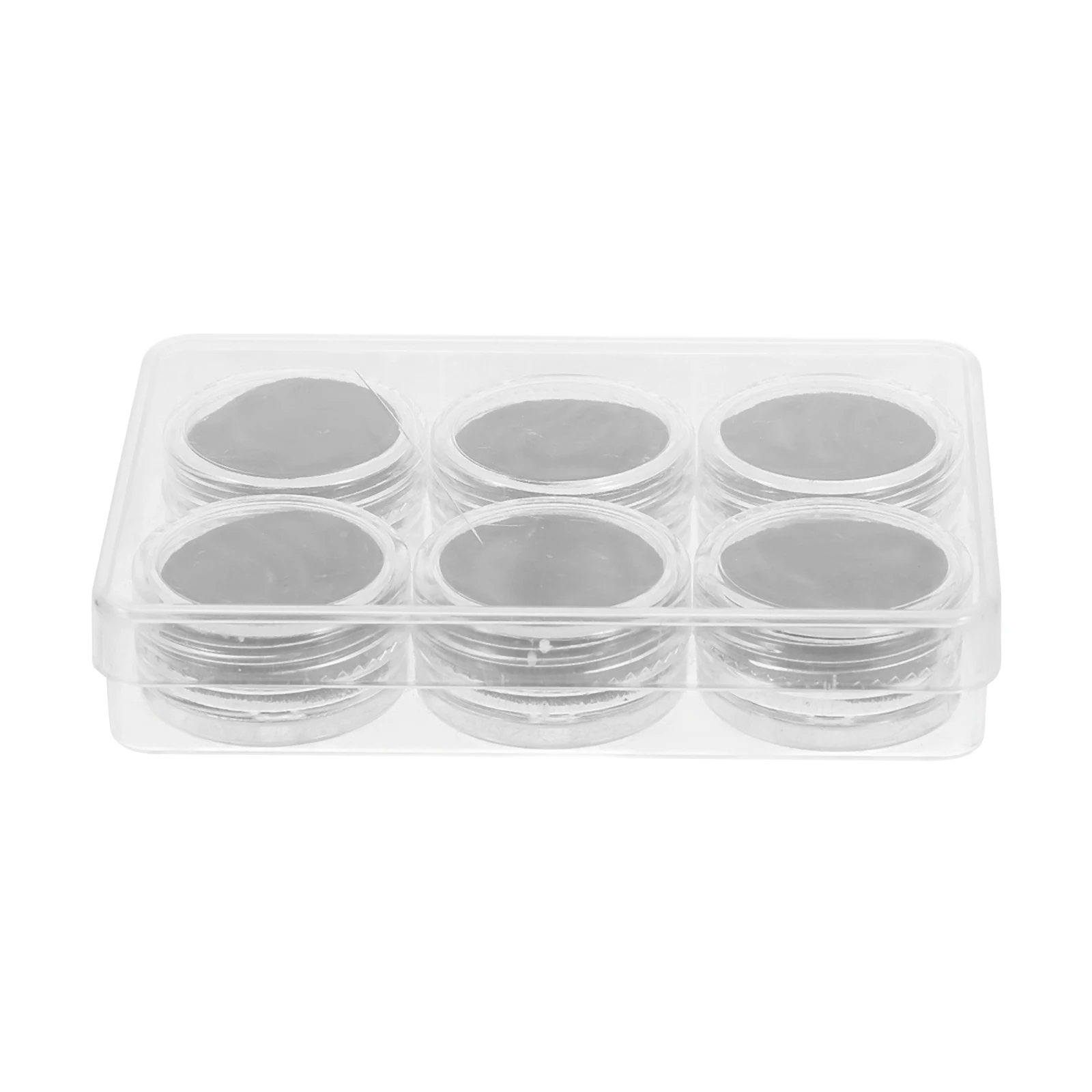 

1 set 1 Set 6-Grids Clear Acrylic Display Box Threaded Lid Small Jewelry Organizer Case Trinkets Lapel Drawer Storage Dustproof