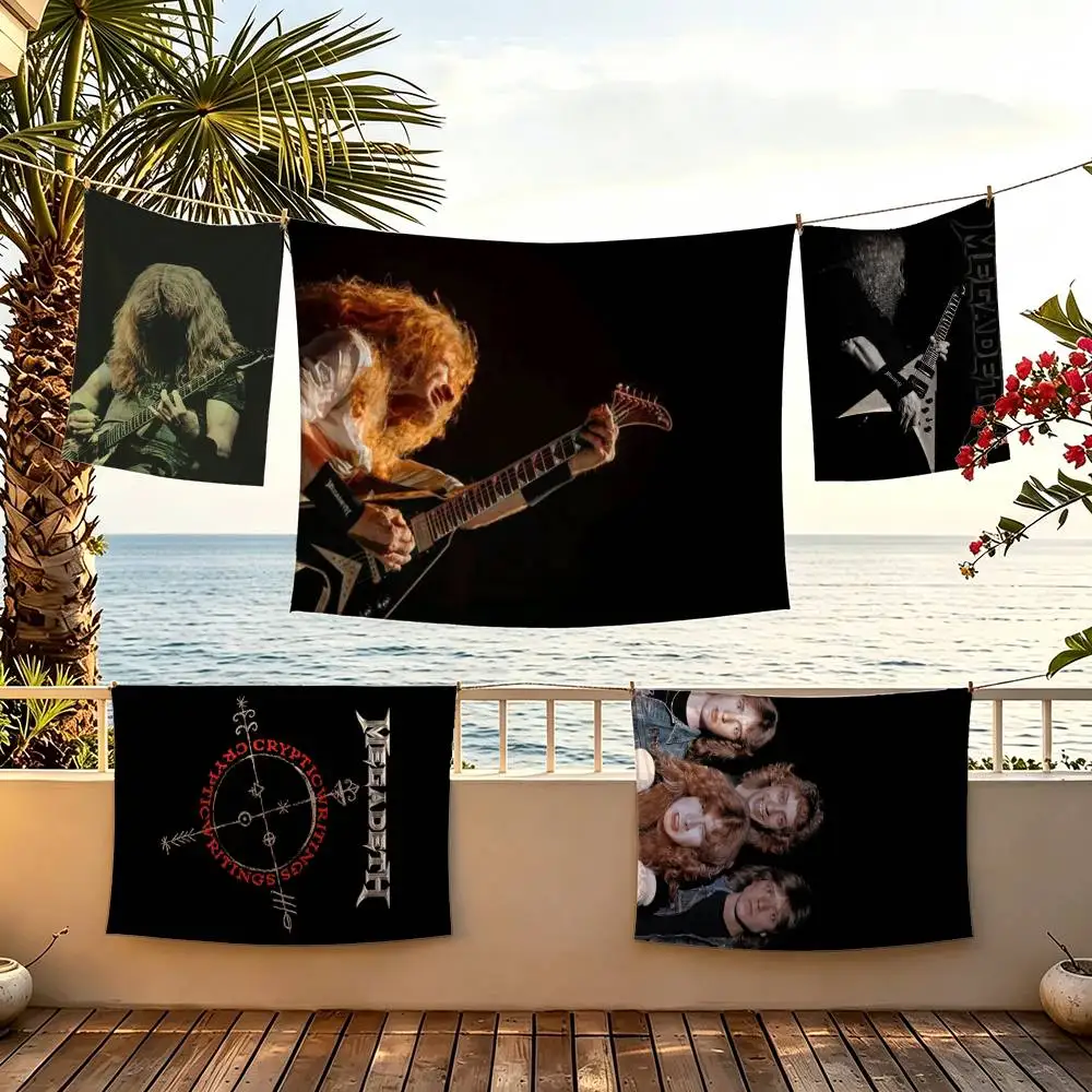 B-Band M-Megadeth flag For Camping Party Picnic Studio Booth Background Wall Interior Decoration Banner