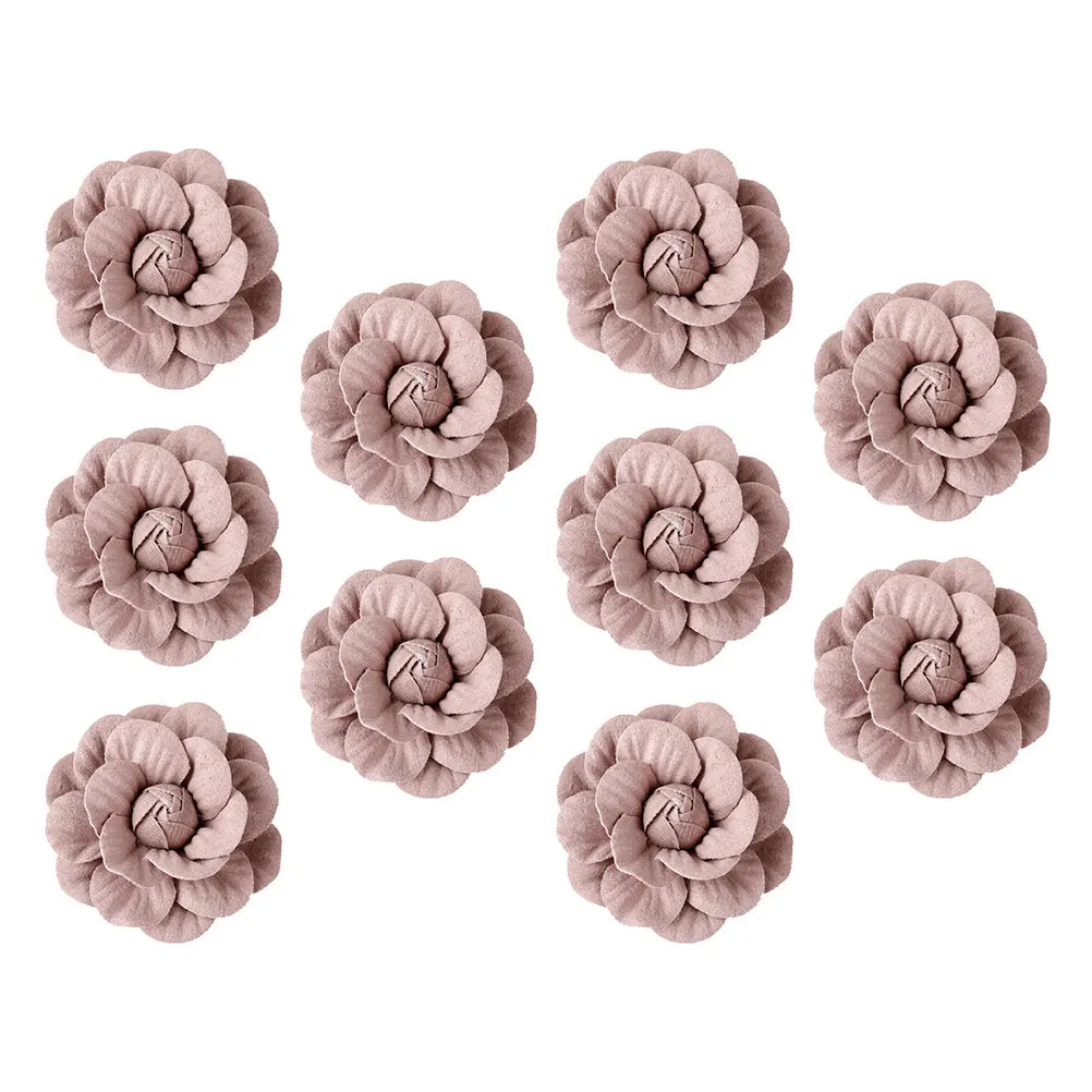 10pcs Flower Hair Accessories for Women – Microfiber Floral Headwear, DIY Brooches for Clothing Decoration