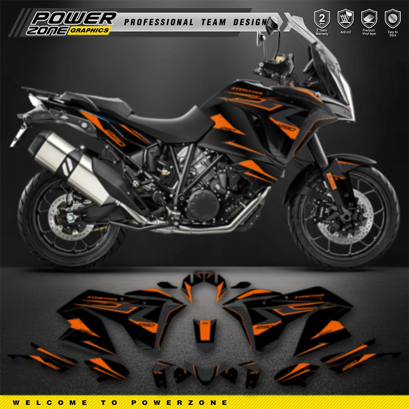 PowerZone Custom Graphics Backgrounds Decals for Stickers Kit For KTM ADV ADV S ADV R 1290 2017-2020 ADVENTURE SUPERMOTO  11