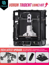 Atualizado SIBOOR Voron Trident [JUNE, 2024] Estrutura de metal CNC 4AWD CoreXY Impressora 3D DIY Desktop Kit completo de nivelamento automático 3D