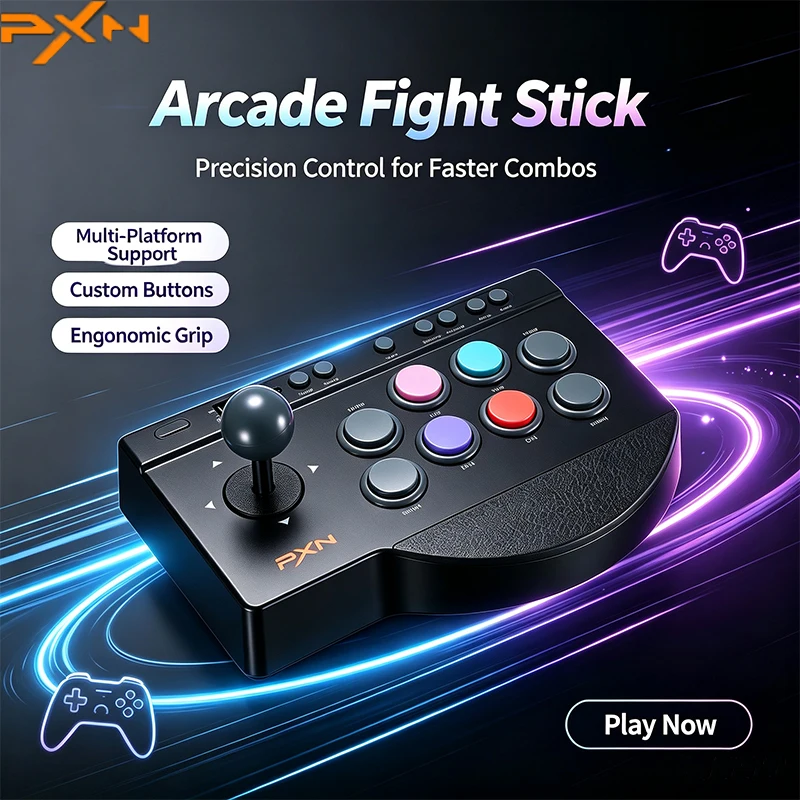 pxn-0082-arcade-game-controller-with-turbo-macro-4-strong-suction-cups-switchable-joystick-d-pad