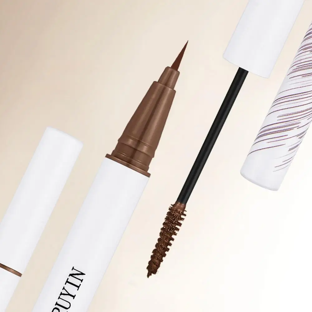 Smudge-proof Eyeliner Eyeliner That Stays Place Smudge-proof 3d Double End Liquid Eyebrow Pen Waterproof Long for Precision