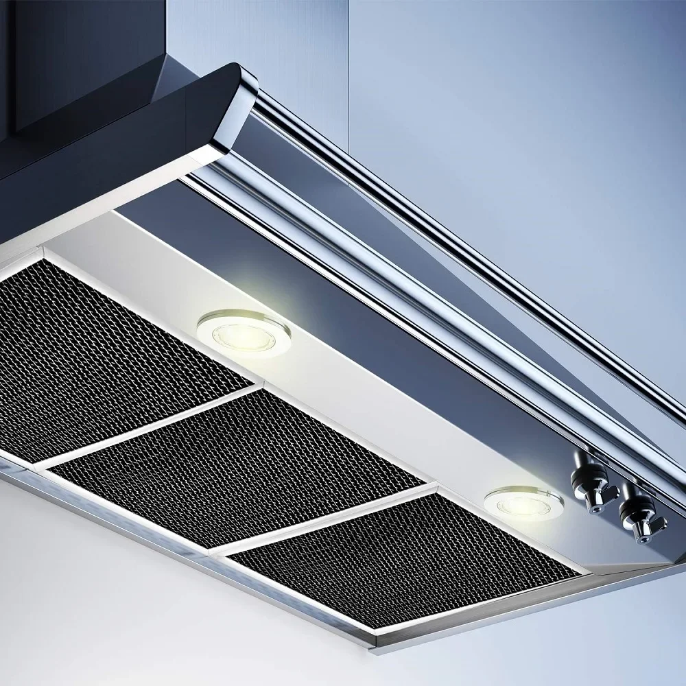 4 عبوات من فلتر شفاط المطبخ 97007696   مجموعة فحم الألومنيوم متوافقة مع ويرلبول دبليو 10355450   براون نوتون 6105C