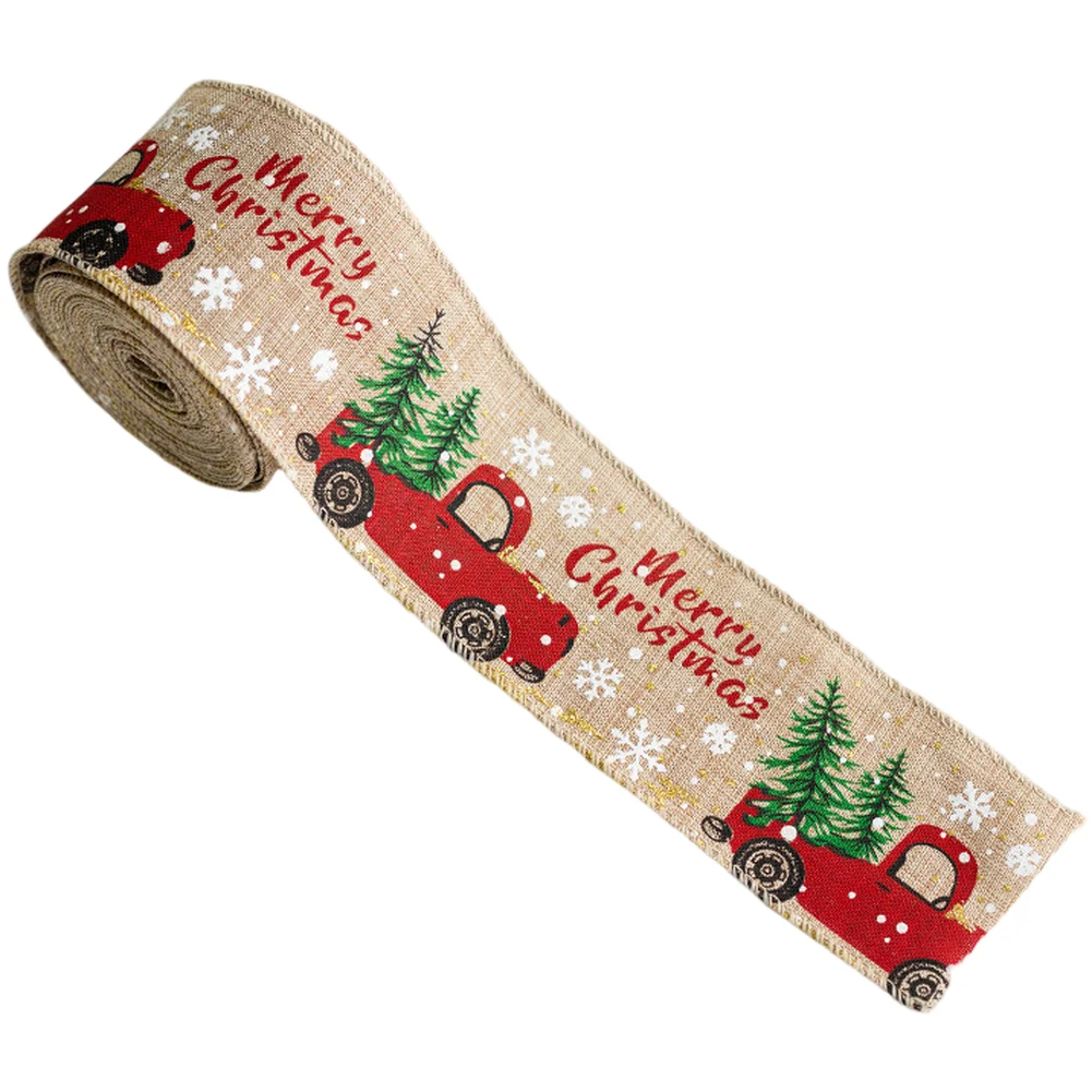 Red Burlap Ribbon Classic Motifs Color Varieties Easy To Wrap Rustic Design Seasonal Ambiance For Tree Decoration