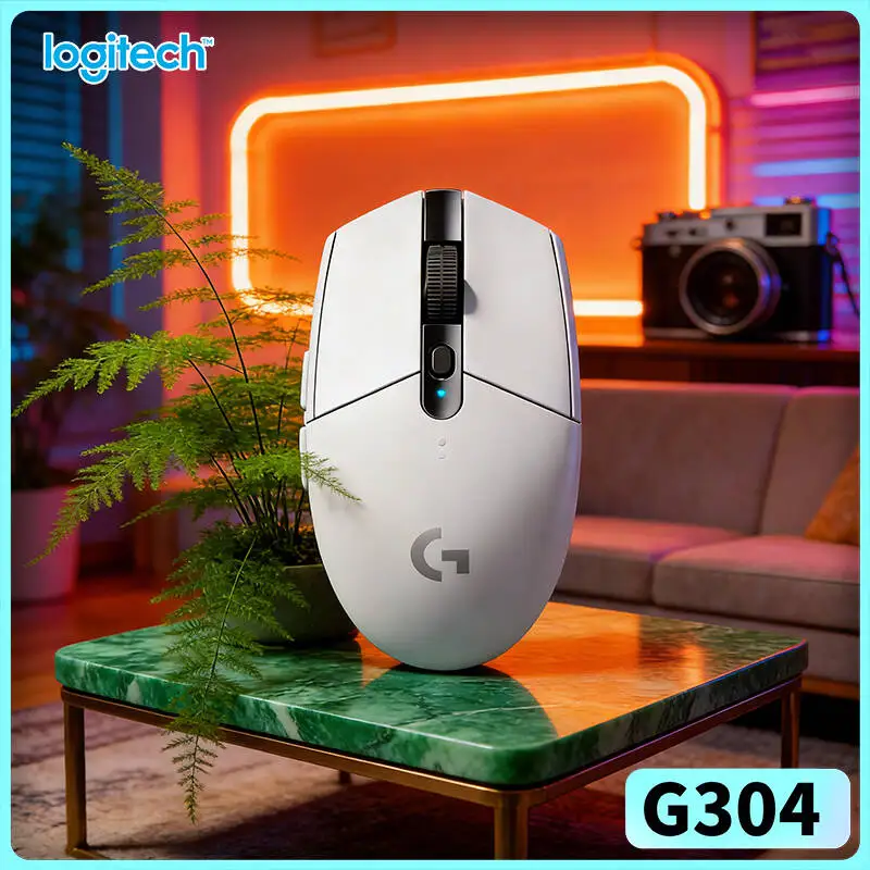 Logitech G304 Wireless Gaming Mouse 12000 DPI HERO Sensor LIGHTSPEED 1ms 9-Month Battery Programmer Anti-Slip Users
