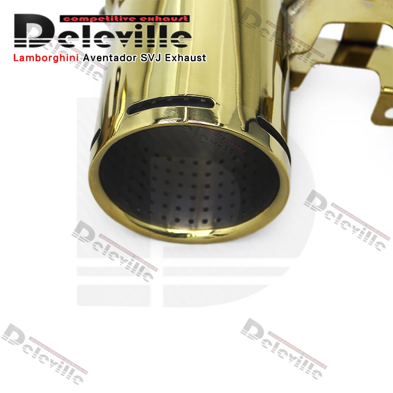Auto Exhaust Tips Plating Gold Exhaust Nozzle For Lamborghini Aventador SVJ Stainless Steel Tail Throat Automotive Accessories view 6