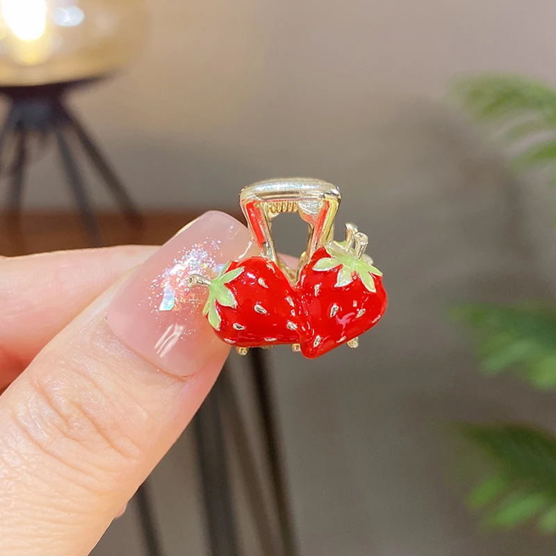 Exquisite Strawberry Hair Clip Sweet Girl Princess Head Clip Side Bangs Clip Cute Hairpin Hair Accessories