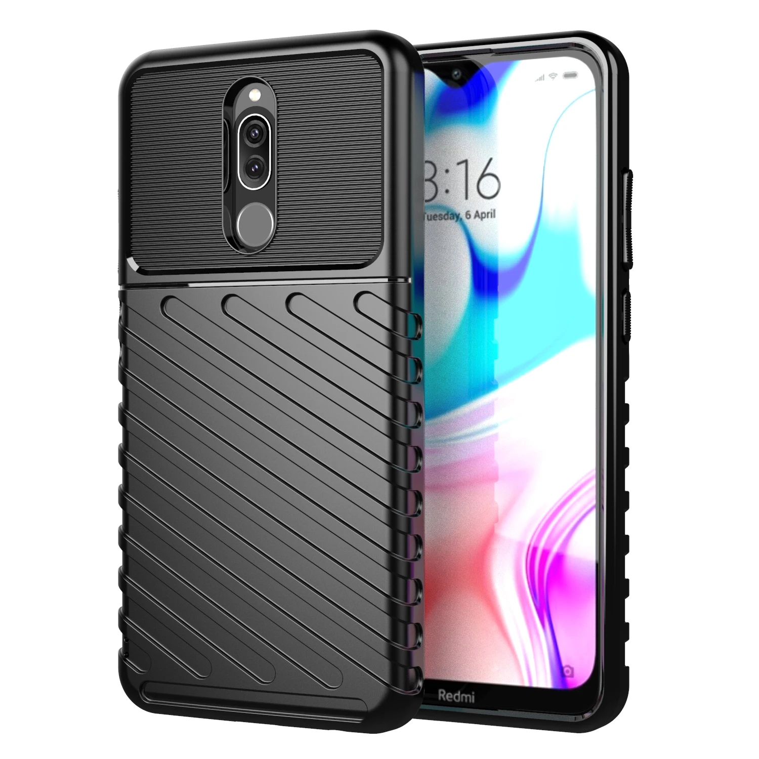 Thunder Cases For Xaomi Redmi 8 8A Note8 pro Fashion Silicone Back Cover for xiomi redmi note 8t 8 8pro Shockproof Matte Case