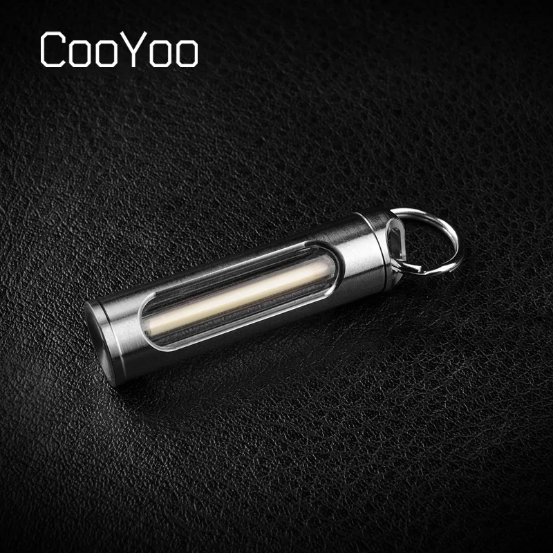 Cooyoo Tril Triple Light Luminous Light Titanium Alloy EDC Fluorescent Luminous Tube Keychain Signal Light Pendant