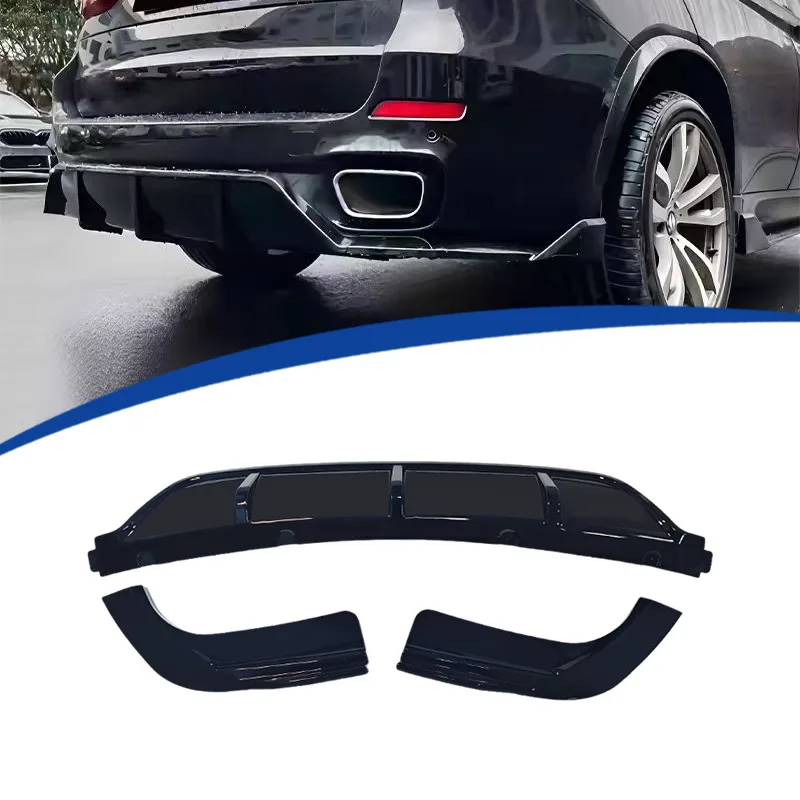 

For BMW X5 F15 2014-2019 MT Sport Black Warrior Rear Splitter Diffuser ABS Plastic Gloss Black