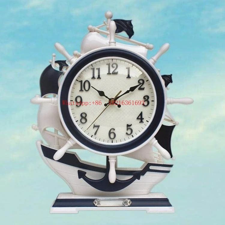 Living Room Ornament Large Silent Retro Clock Bedroom Table Clock Pastoral European Quartz Clock