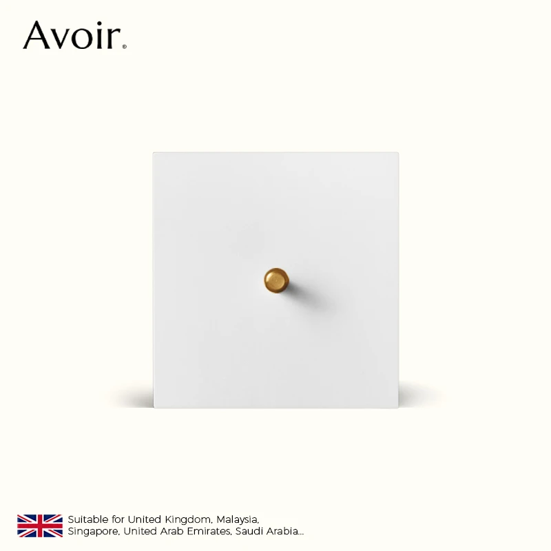Avoir Matte White Toggle Switches 220V Retro Lever Switch Wall Light Switches Home Improvement Wall Socket With USB Type C UK