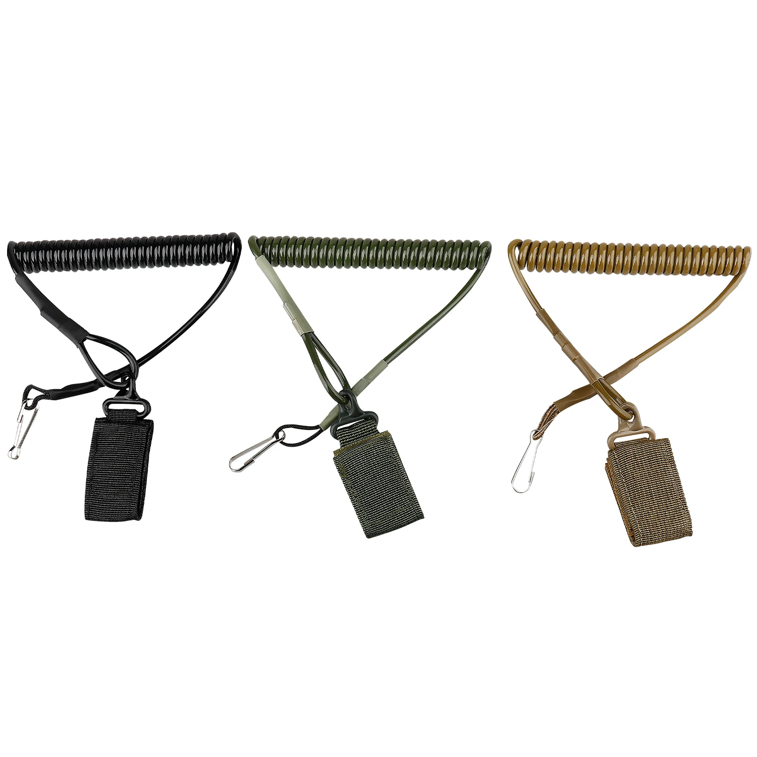 XC Tactical Lanyard Spring Rope Outdoor Hiking Camping Anti-lost Phone Key Chain Molle Military Backpack Attactment Spring Strap