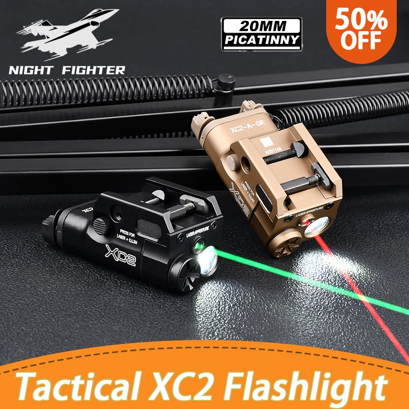 

WADSN Tactical Scout XC2 Outdoor Hunting Weapon Glock 17 18 19 Hanging Metal Pistol Red Green Laser Flashlight Fit 20mm Rail