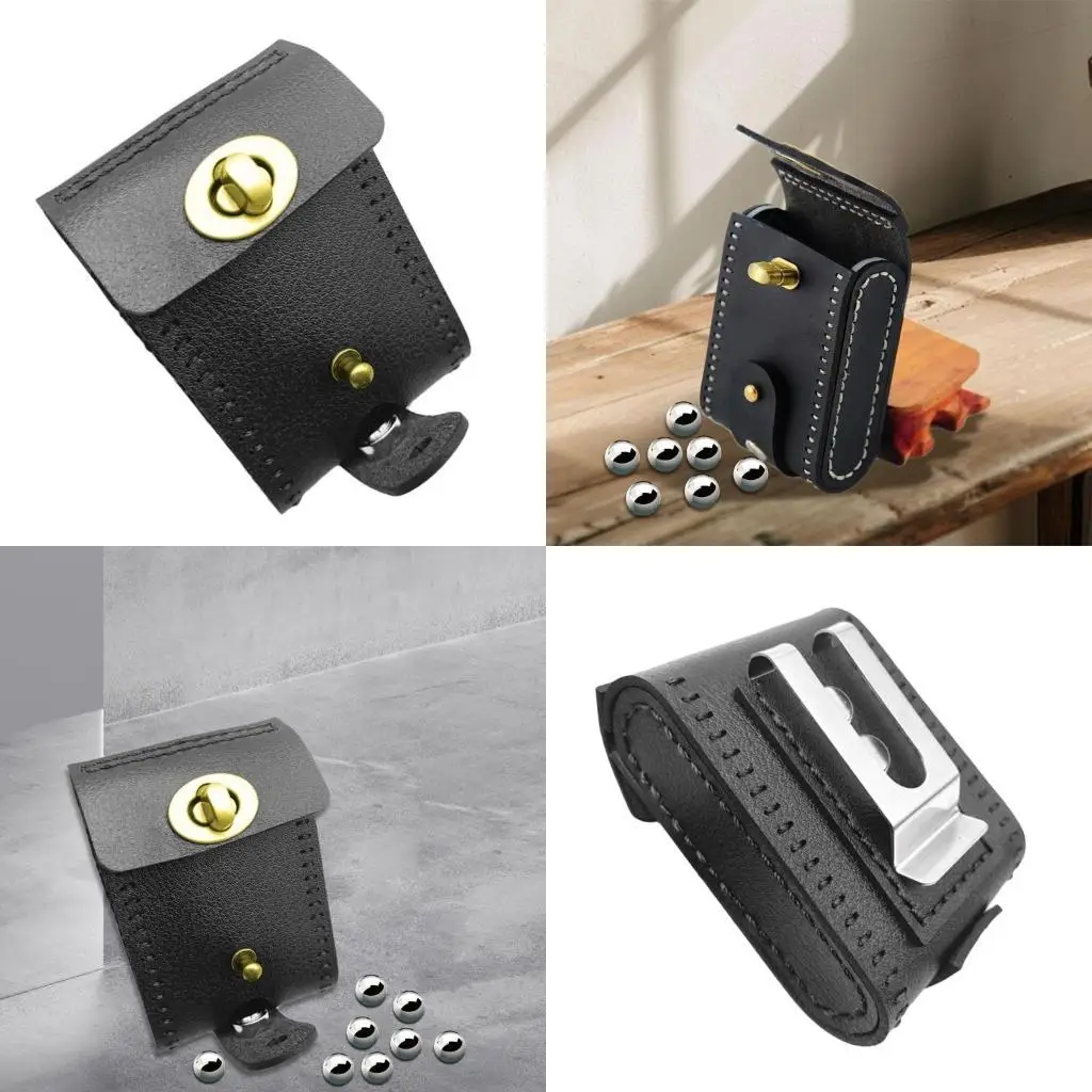 

Y1UC Slingshots Steel Balls Bag Utility Tool Bag PU Leather Slingshots Balls Pouches