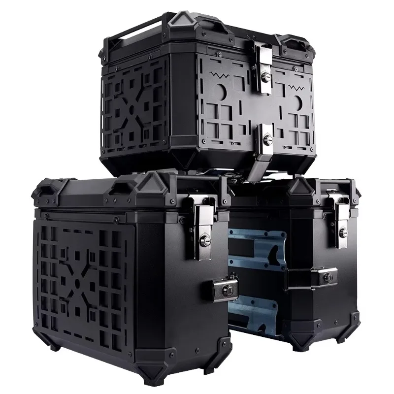 

45L Durable Lightweight Aluminum Alloy Top Box for HONDAS Adv 160 YAMAHAS Xmax 300 NMAX 155 Motorcycles Universal Motorcycle