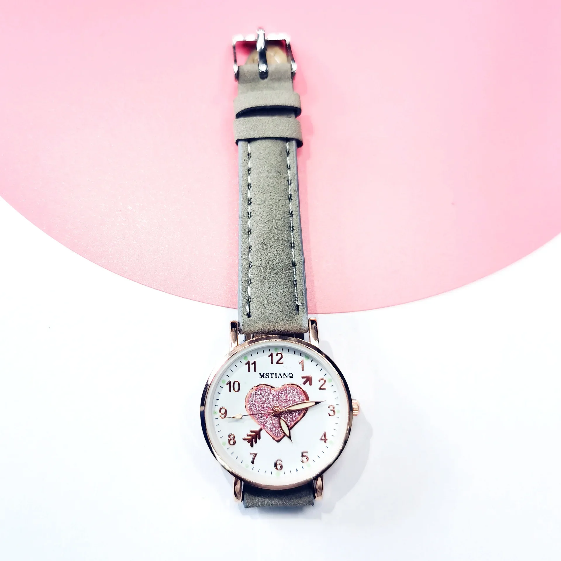 Montre de Luxe avec Bracelet en Cuir Givré pour Femme, Mode Décontractée, Simple, Petit Cadran, Chronographe à Quartz, (Pas de Boîte, Pas de Bracelet), Nouvelle Collection