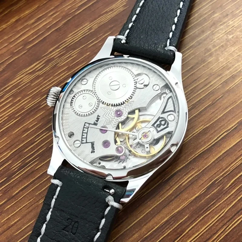 41mm NO LOGO Asian 6498 Movement Model Mechanical Pilot Can be customized Men\'s Watch GR31-22
