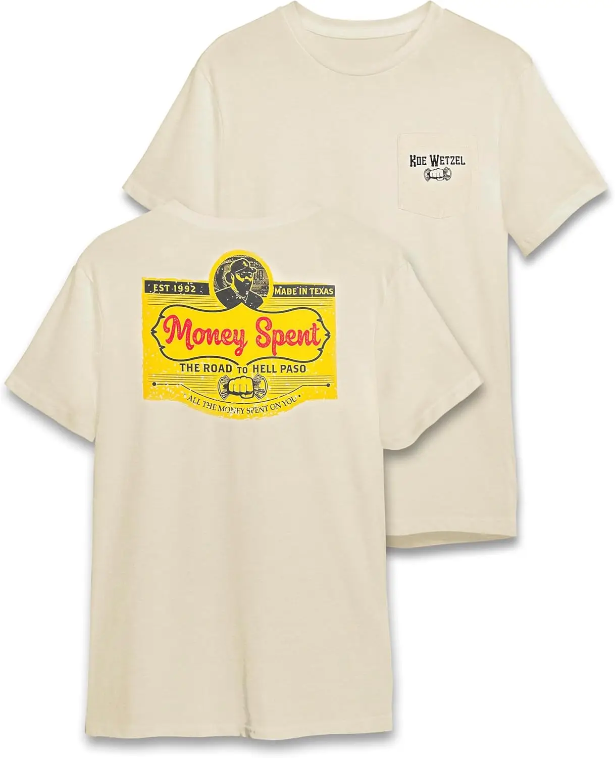 Koe Wetzel Official Concert Shirt - Money Spent Crew Neck Tee