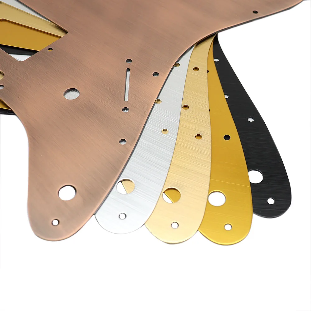 1pcs Metal Guitar Pickguard 11 Holes HH Pickguard Scratch Plate Compatible For ST SQ Style Guitar 6 Coloer