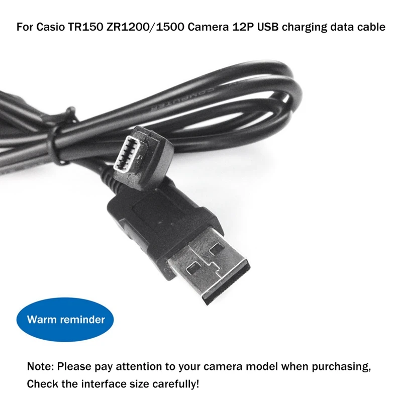 USB Cable For Casio Exilim EX-S10 EX-S12 EX-Z80 EX-Z77 EX-Z2 EX-Z9 EX-Z90 EX-Z2000 EX-Z2200 EX-Z2300 TR200 TR100 TR150