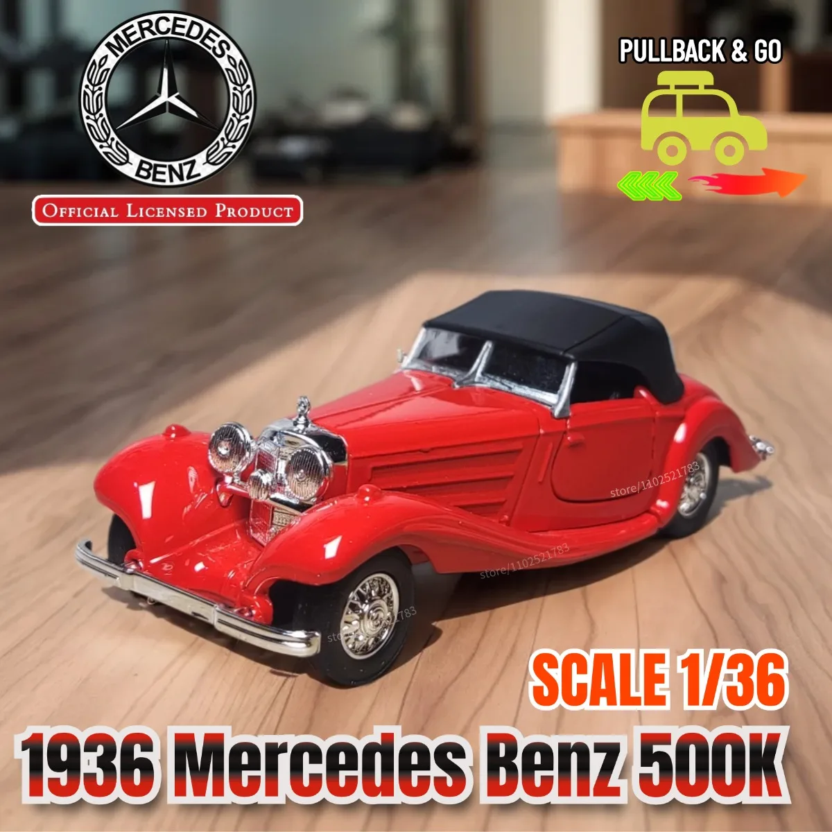 1/36 Pullback Toy Car Model Mercedes Porsche VW Official Licensed Alloy Diecast Vehicle Scale Replica Xmas Gift Kid Boy Toy