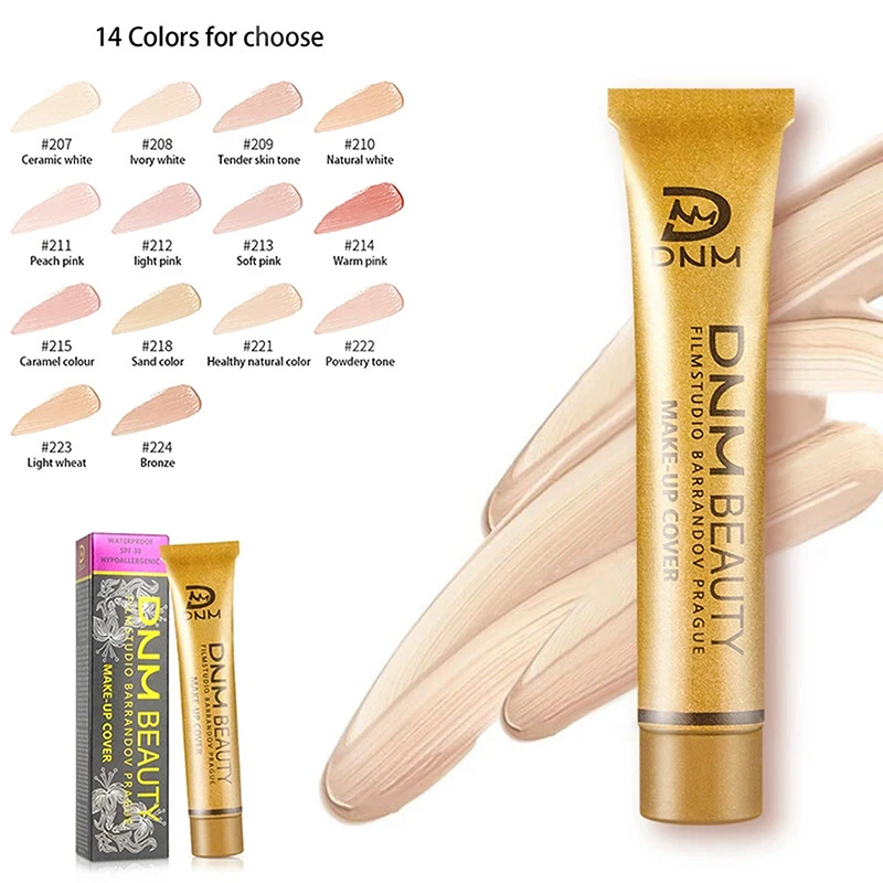 ^1Pc Professional Full Coverage Skin Concealer Foundation Cream Liquid Makeup - Blemish Cover Dark Spot Tattoo Contour Cosmetic