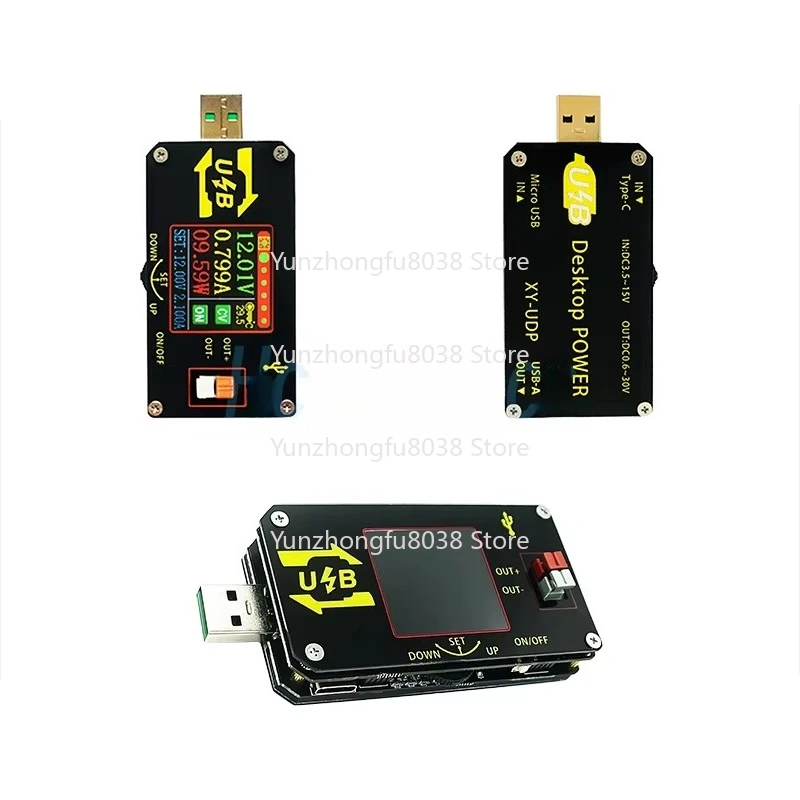 XY-UDP الرقمية USB تيار مستمر تيار مستمر محول CC CV 0.6-30 فولت 5 فولت 9 فولت 12 فولت 24 فولت 2A 15 واط وحدة امدادات الطاقة سطح المكتب قابل للتعديل امدادات الطاقة