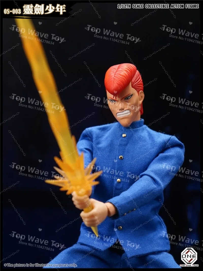 Novo estoque oneshottoys yuyuhakusho modelo 1/12th escala figura de ação colecionável yu yu hakusho kazumin figura brinquedo