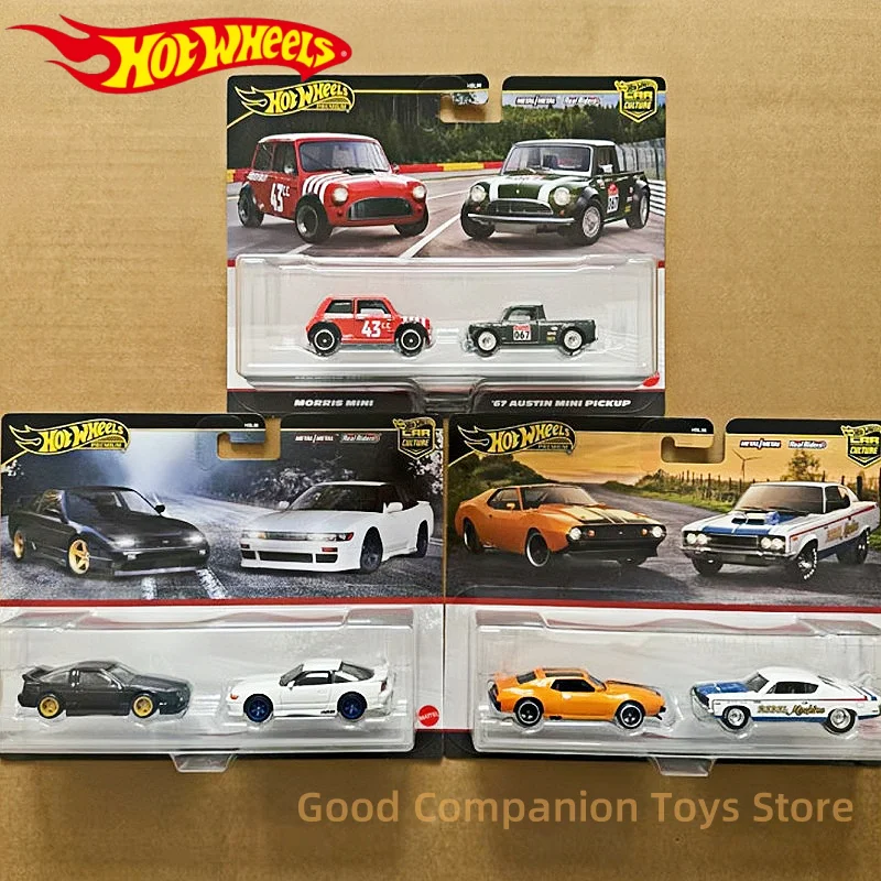 

Original Hot Wheels Premium Car Culture 2-Pack 2025 Austin Mini Nissan AMC 1:64 Scale Die-Cast Model Collectible Vehicle Gifta