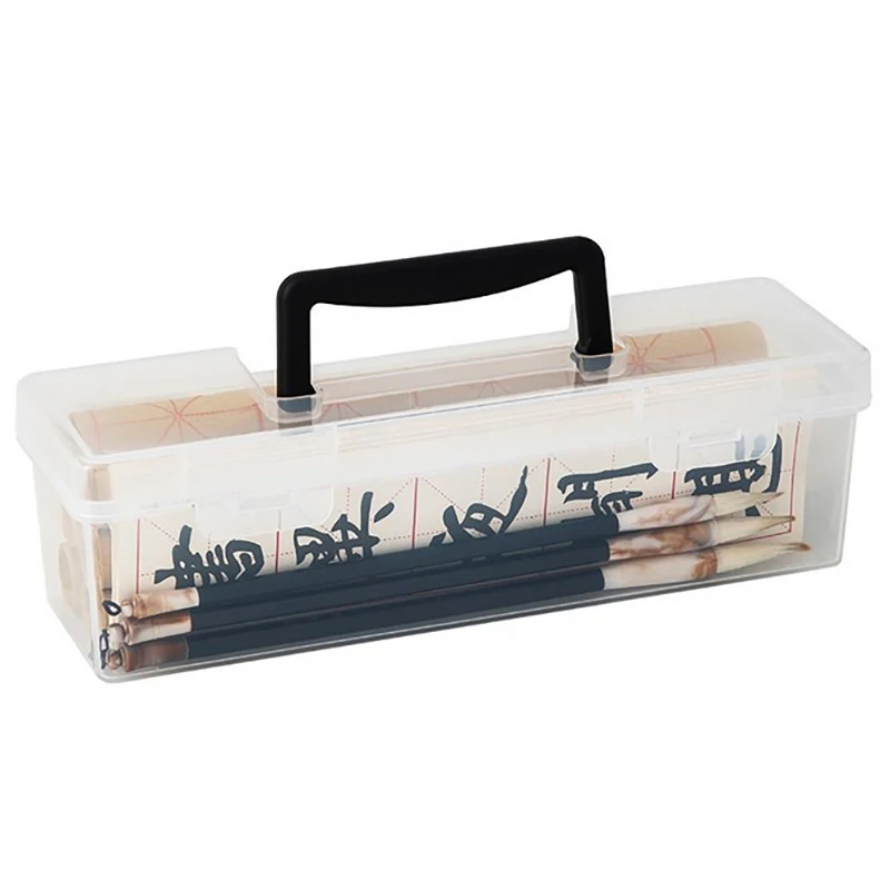 Transparent Plastic Art Supplies Organizer Multifunctional Hardware Tool Box Portable Household Tool Organizer