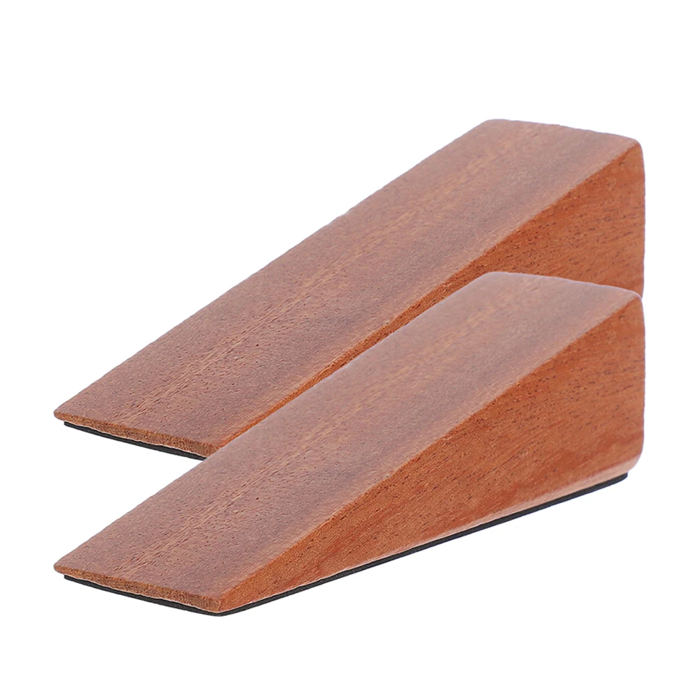 

2 pcs Wooden Stopper Wedge Non-Slip Sturdy Floor Stop Creative Simple Design No Drill Installation Wind Prevention Heavy Duty