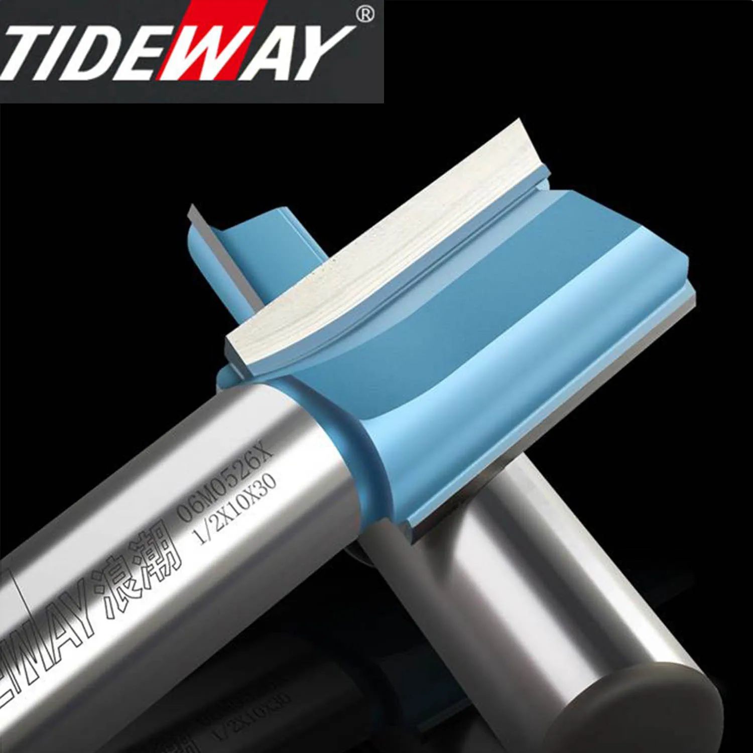 Tideway Industrial Grade Woodworking Slotting Straight Router Bit Metric Double Edge Trimming Cutter Carbide Blade CNC Bit Tools