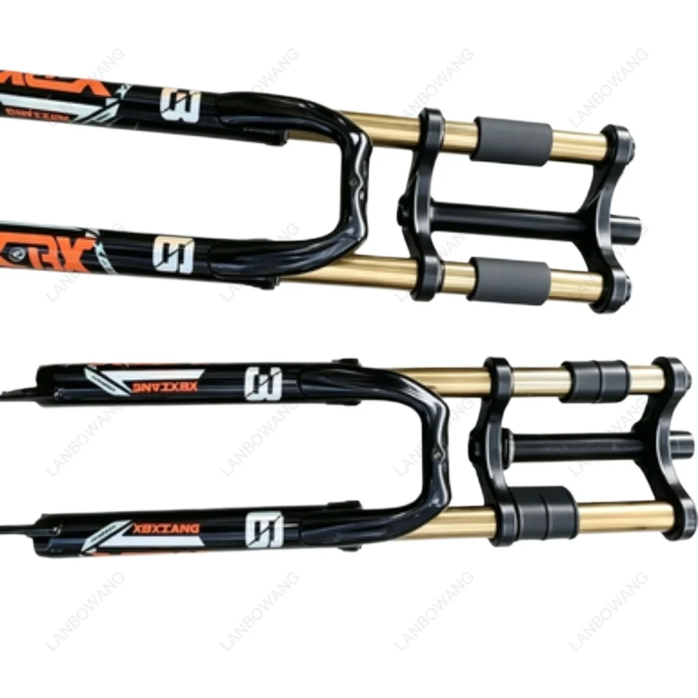 Mountain Bike Double Shoulder Oil‑Spring Suspension Fork QR Ultra‑Soft Shock Absorber Fork