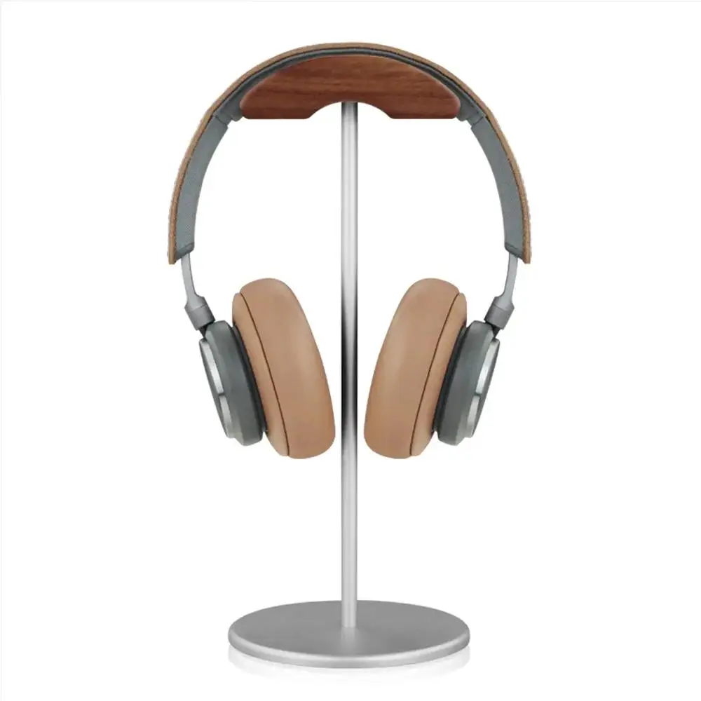 Acrylic Lightweight Tabletop Gaming Headphone Holder Stand Wood Walnut Headset earphone Accessories Holder Headphones