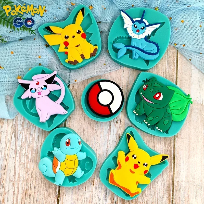 Pokemon Pikachu Cake Mold Ice Cube Mould Kitchen Biscuit Mousse Chocolate Mould Pudding Jelly Handmade Baking Tools for Oven