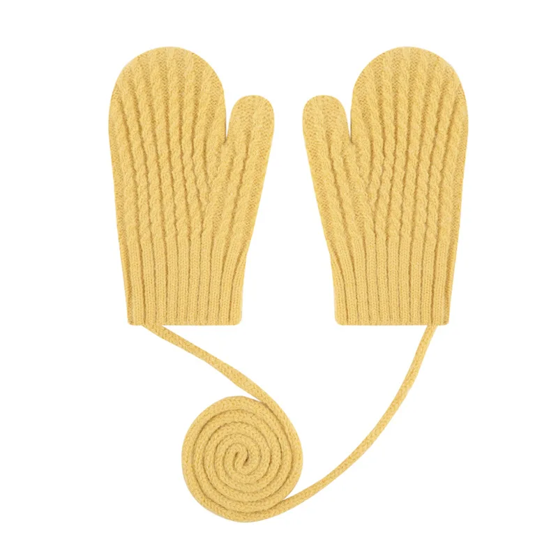 

Осенние и зимние детские перчатки для малышей, вязаные детские перчатки в стиле бретельки, простая модная сумка, милая только