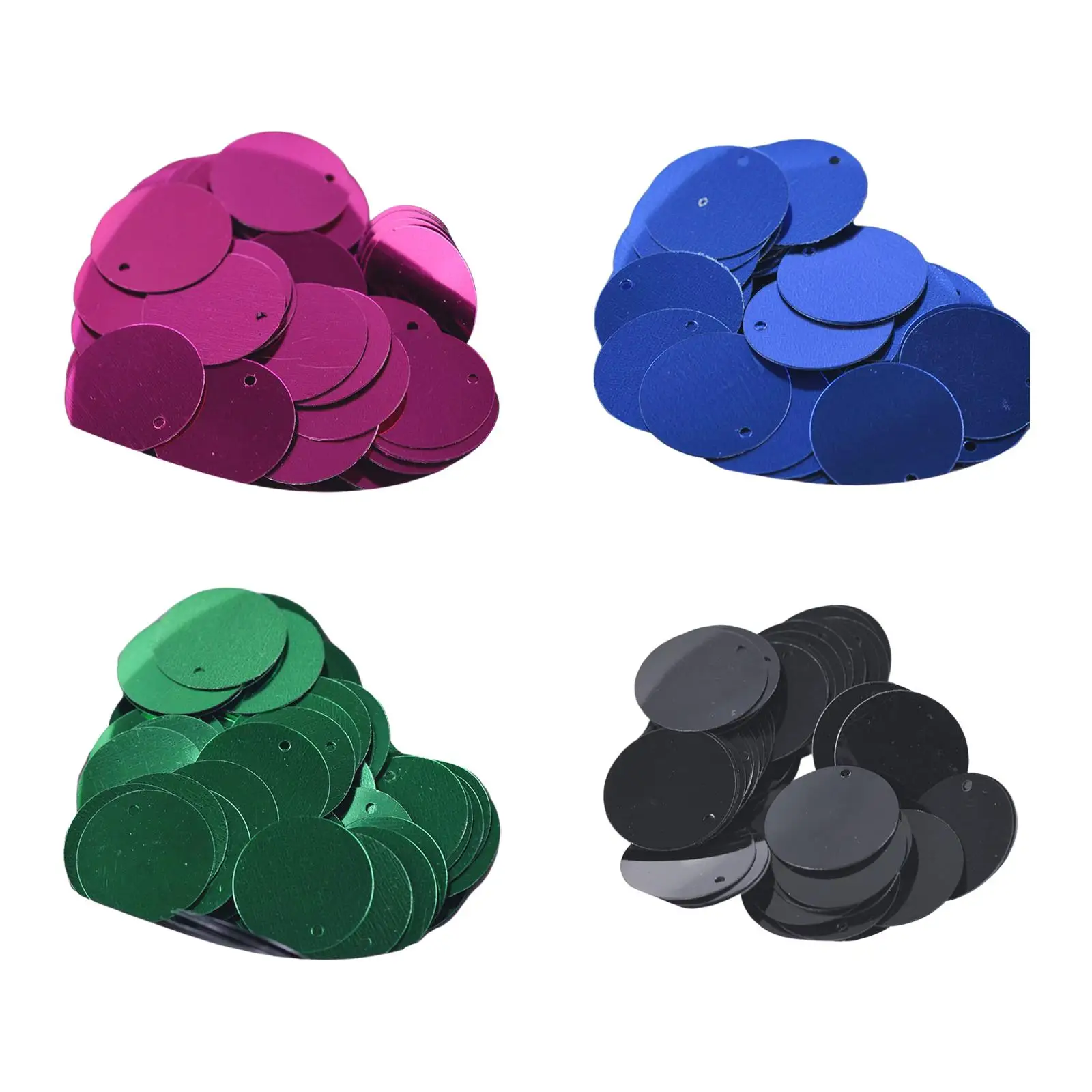 Flat Round Sequins 10mm Loose PVC Paillettes Embroidery Circle for Handmade Jewelry Components DIY Clothing Applique