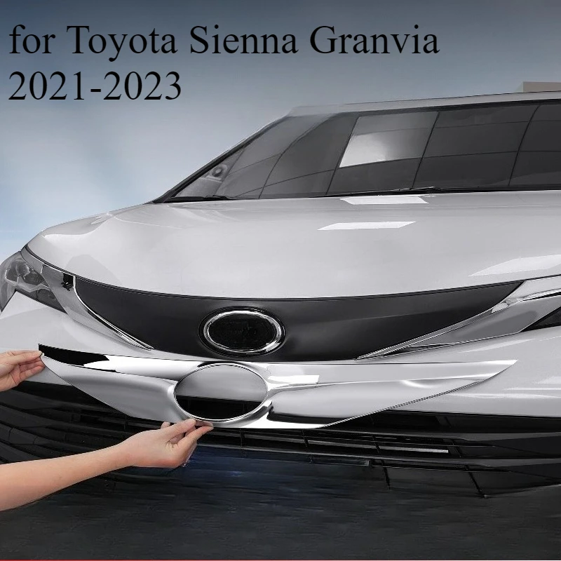 

Для Toyota Sienna Granvia 2021-2023 передний бампер, центральная решетка, капот, сетчатая крышка, отделка, Стайлинг автомобиля, внешние аксессуары