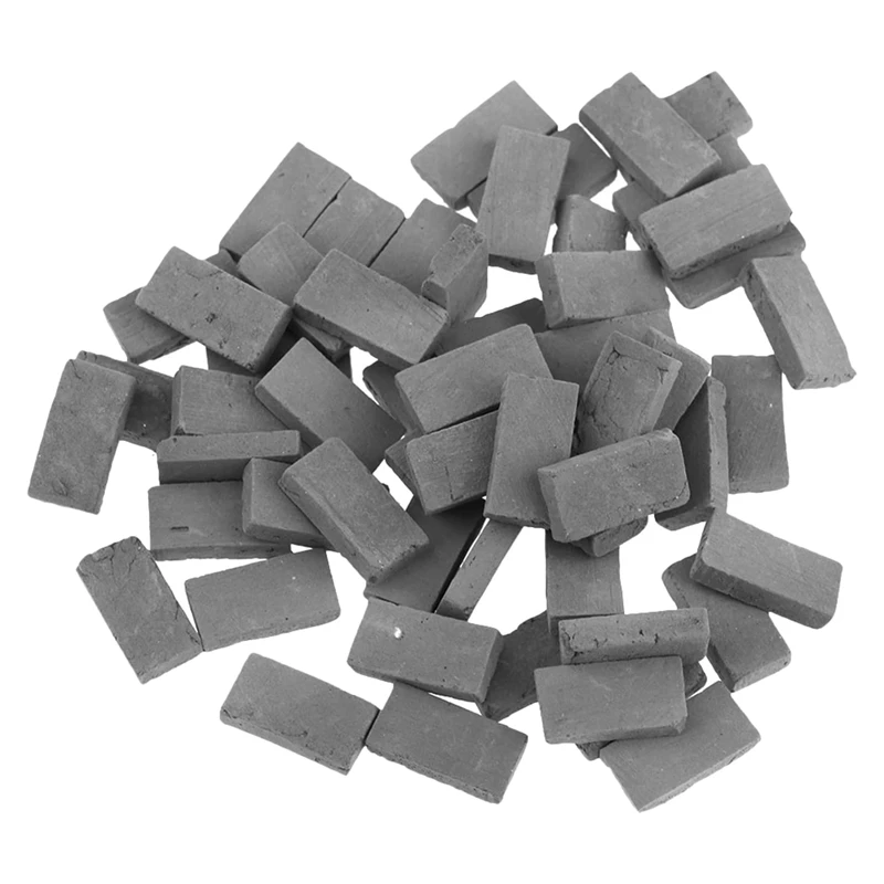 200 Pcs Mini Wall Bricks Model Brick Building Set 1/16 Miniature Bricks Fake Bricks Model Fairy Garden Landscaping Parts