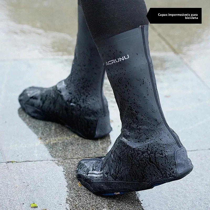 high-tube-cycling-shoe-covers-windproof-reflective-mountain-road-bike-riding-waterproof-shoe-covers-universal-professional-cy