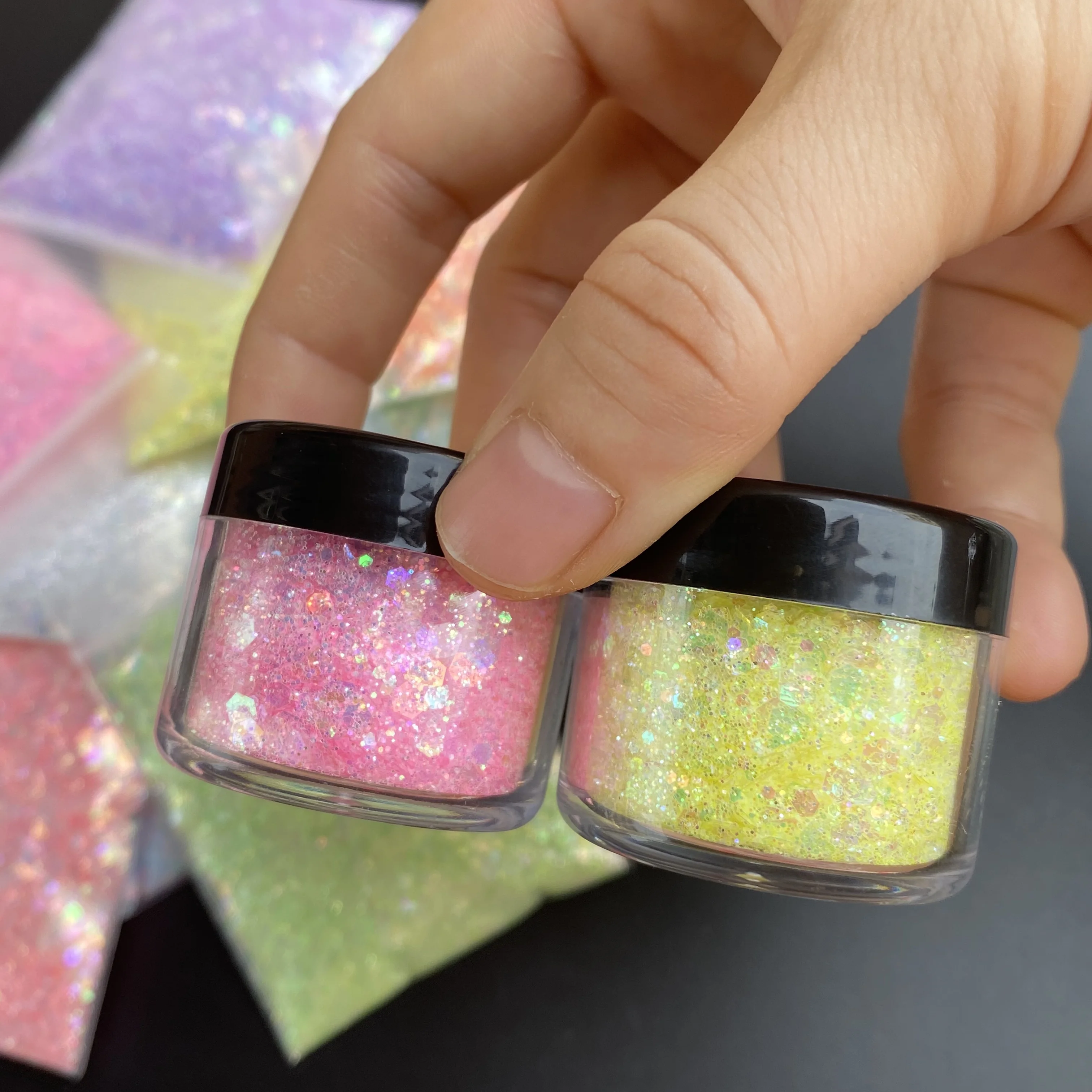 15G/Pot Luxe Opaal Nagelpoeder Glitters Vlokken Regenboog Nagel Glitter Pailletten Iriserende Ambachtelijke Decoratie Glitters