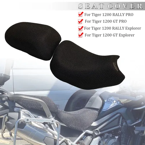 Imagen 1 del producto Accesorios de motocicleta para Triumph Tiger 1200 GT RALLY PRO EXPLORER, cubierta para el asiento trasero, red de malla 3D, Protector fresco a prueba de sol