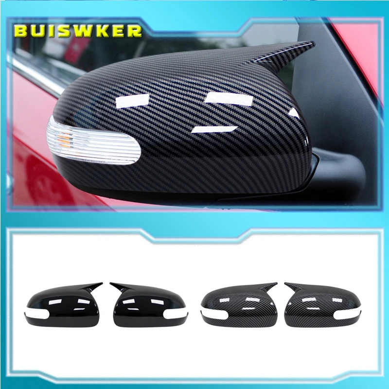 

Для KIA K3 Cerato Forte 2009-2012 углеродное волокно автомобиля наружная кузов боковая дверь зеркало заднего вида крышка корпус наклейка отделка