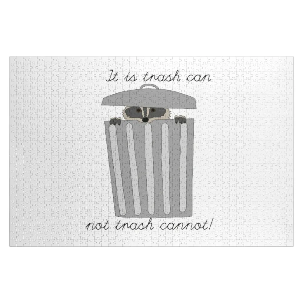 

It is Trash Can, not Trash Cannot Jigsaw Puzzle Christmas Gifts Wooden Animal Wooden Name Puzzle