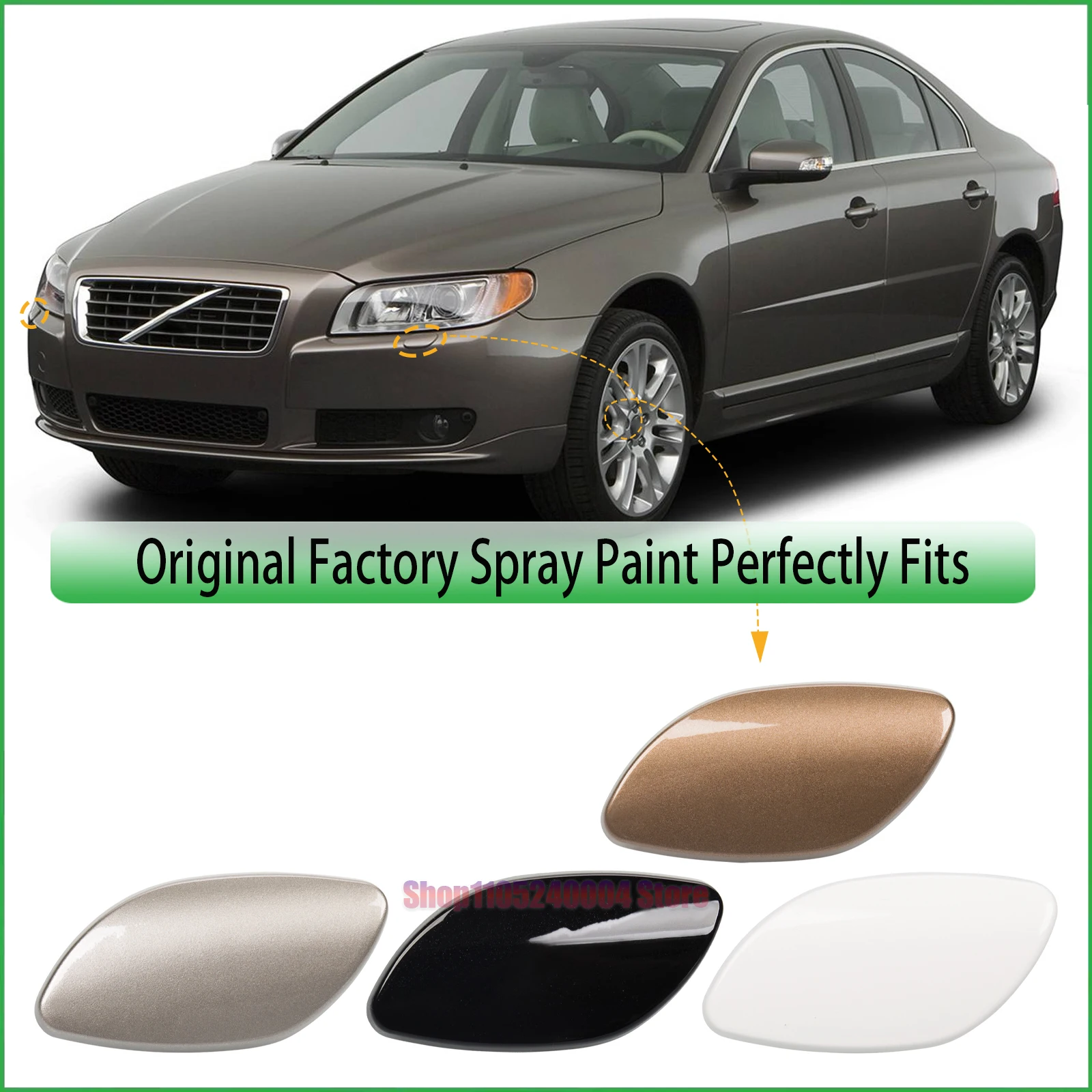 For VOLVO S80 Front Washer Cover L+R Set For All Models 2007-2013 Complete Kit Parts 39870059 39870060