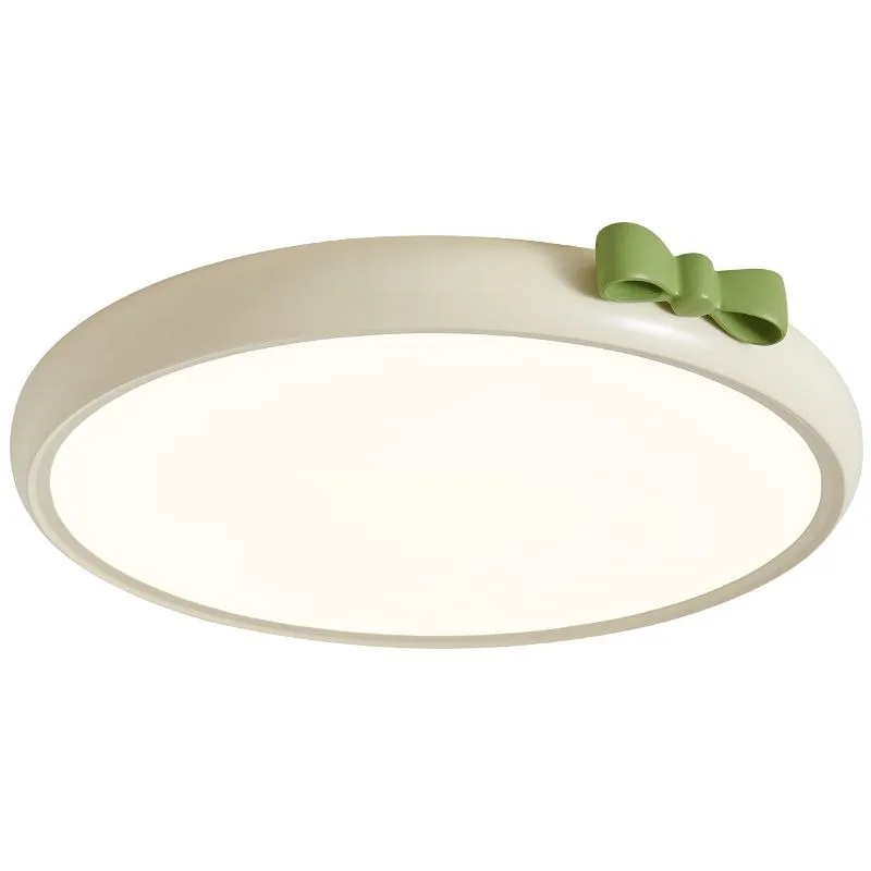 Cream Style Round Ultra Thin Ceiling Light Bedroom Full Spectrum Eye Protection Modern Minimalist LED