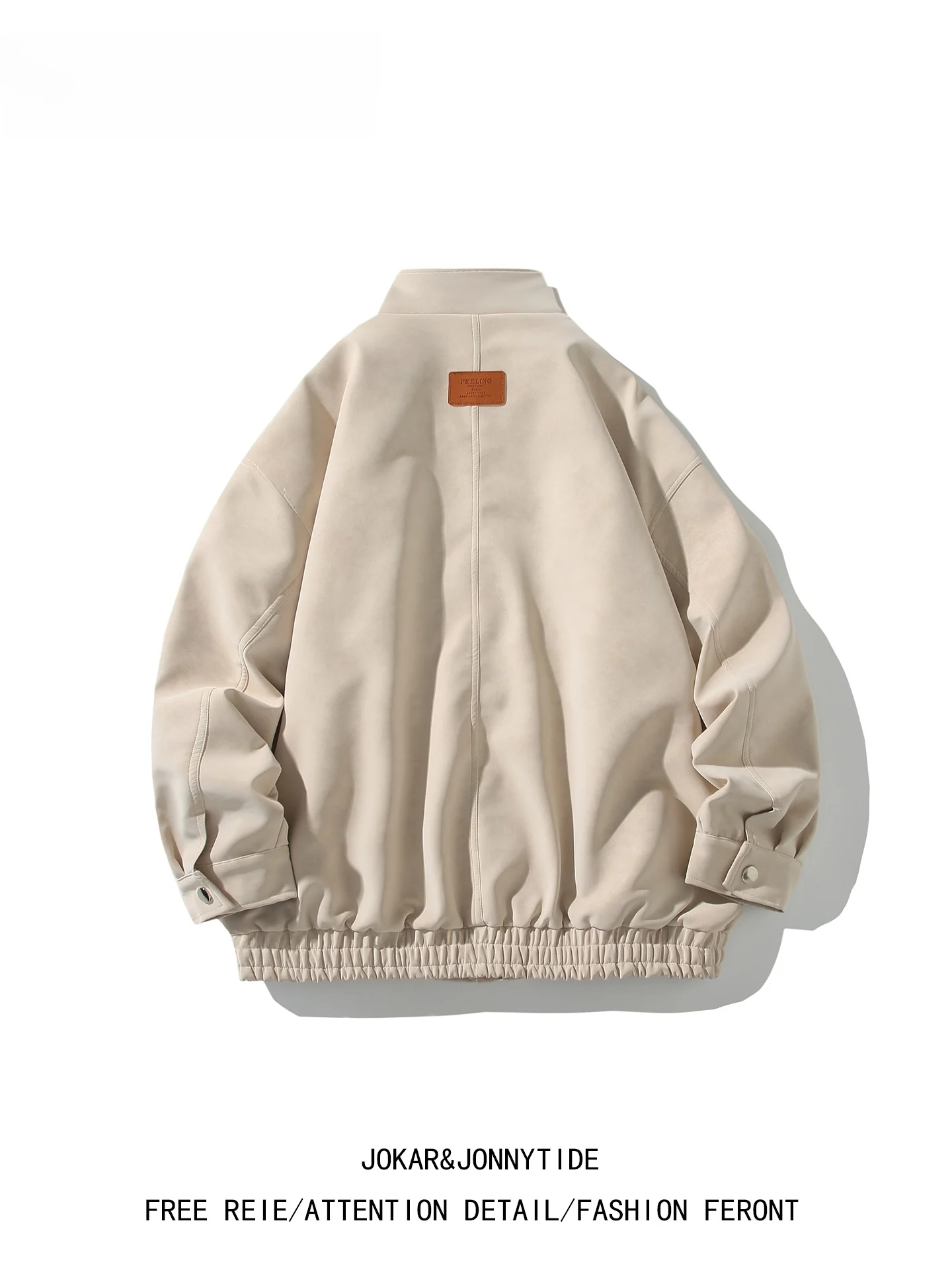 JOKARJONNY الأمريكية Sle ريترو التعادل صبغ بولي Leather الجلود Jaet الرجال فضفاض دراجة نارية Jaet الخريف Faion العلامة التجارية ملابس خارجية #5