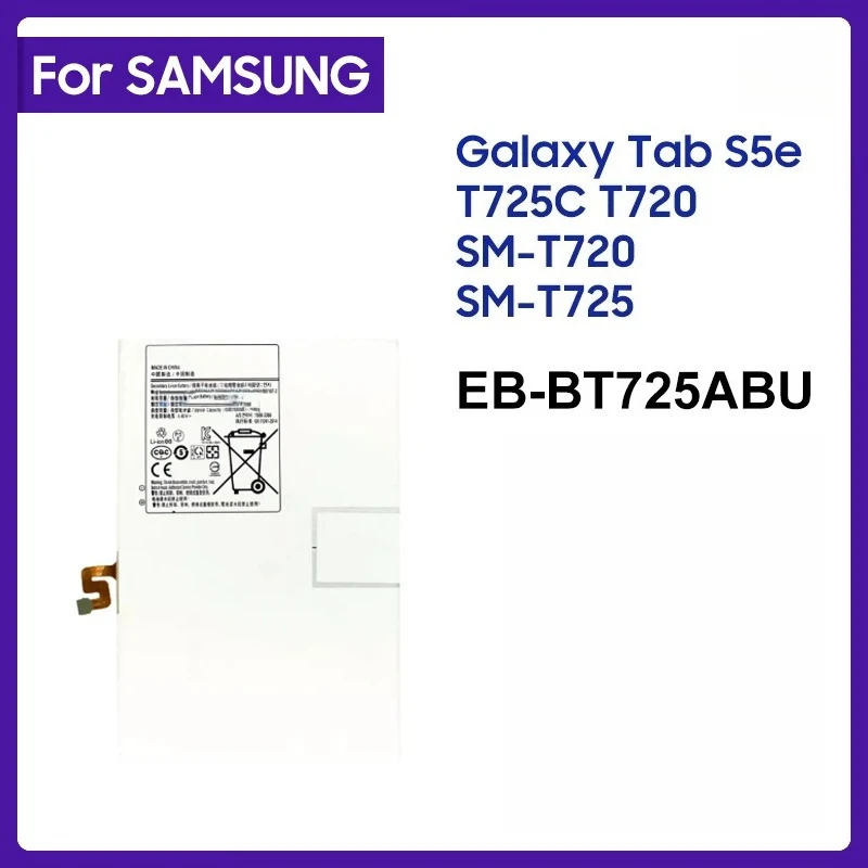 

Tablet Battery EB-BT725ABU For Samsung Galaxy Tab S5e T720 T725C 7040mAh Replacement Battery S6 Lite SM-P610 P615C